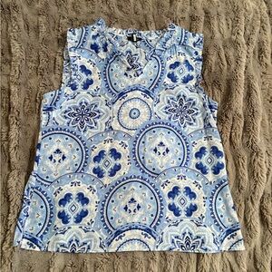 Talbots Blue Sleeveless Top